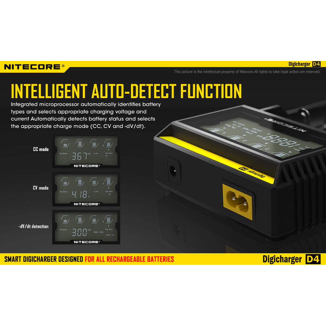 Nitecore D4 Digital 4-slot Universal Battery Charger