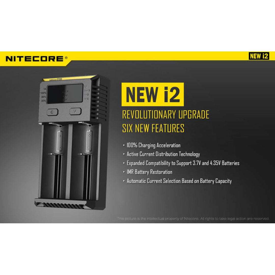 Nitecore I2 Intellicharger 2-Slot Universal Battery Charger