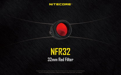 Nitecore 32mm Red Flashlight Filter for P20iX