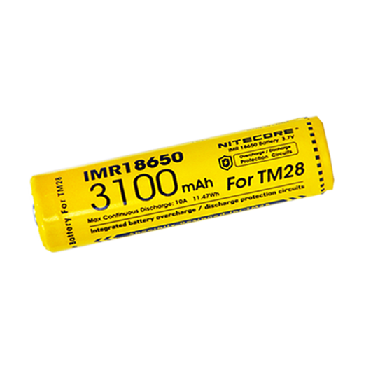 Nitecore IMR3100 3100mAh 18650 Battery for TM28, Concept 1 Flashlights