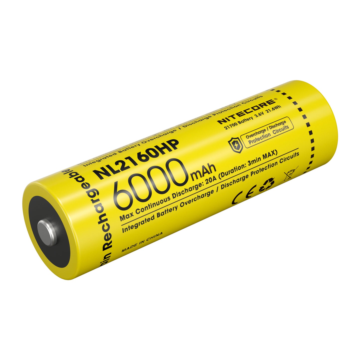 Nitecore NL2160HP 6000mAh Rechargeable 21700 Battery