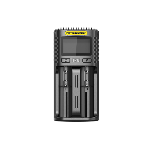 Nitecore UMS2 Dual-Slot USB-C Fast Charger, for 18650, 21700 batteries