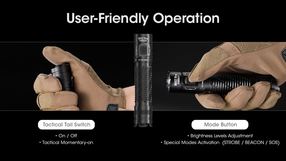 NITECORE MH12 Pro 3300 Lumen USB-C Rechargeable Flashlight — view 9