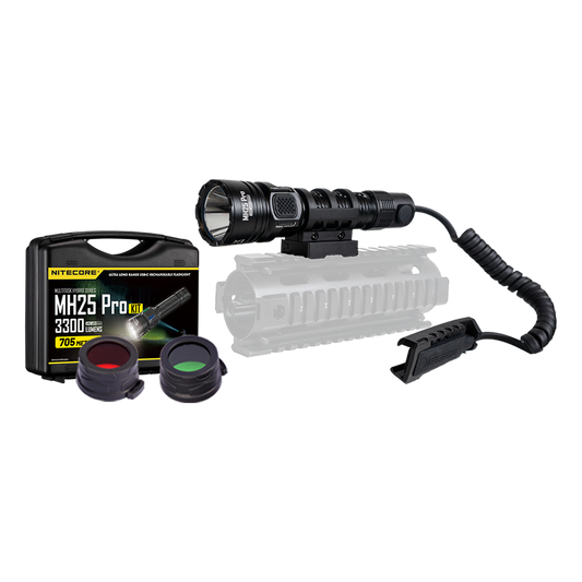 Nitecore MH25 Pro 3300 Lumen Long Throw Rechargeable Hunting Light Kit