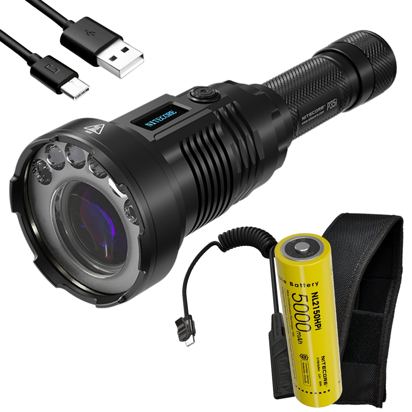 Nitecore P35i 3000 Lumen 1804 Yard Rechargeable LEP Flashlight