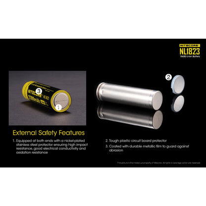 Nitecore NL1823 2300mAh Rechargeable 18650 Battery