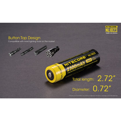 Nitecore NL1823 2300mAh Rechargeable 18650 Battery