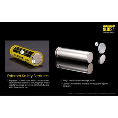 Nitecore NL1834 3400mAh Rechargeable 18650 Battery