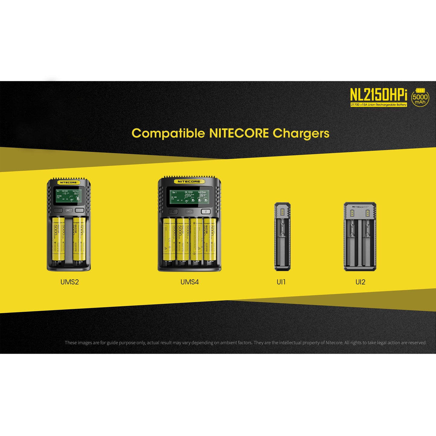 Nitecore NL2150HPi 5000mAh Rechargeable Battery for i Series Flashlights