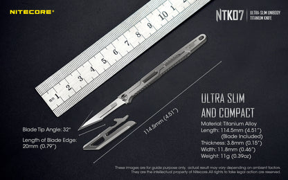 Nitecore NTK07 Titanium Knife