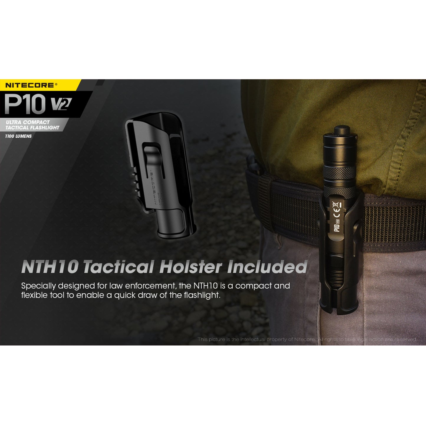 Nitecore P10 v2 1100 Lumen Compact EDC Flashlight