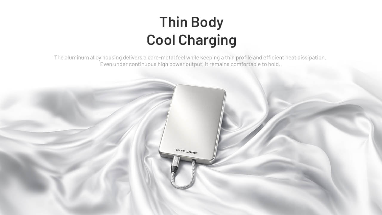 Nitecore POCKET 5 5000mAh Magnetic Power Bank with Built-In Cable
