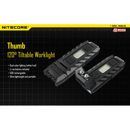 Nitecore THUMB LEO 45 Lumen White & UV Keychain Light