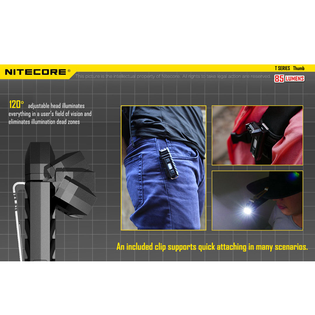 Nitecore THUMB 85 Lumen Tiltable Keychain Light