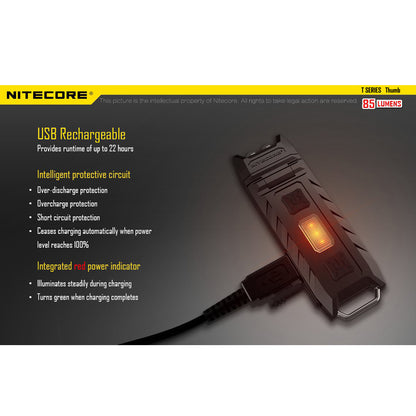 Nitecore THUMB 85 Lumen Tiltable Keychain Light