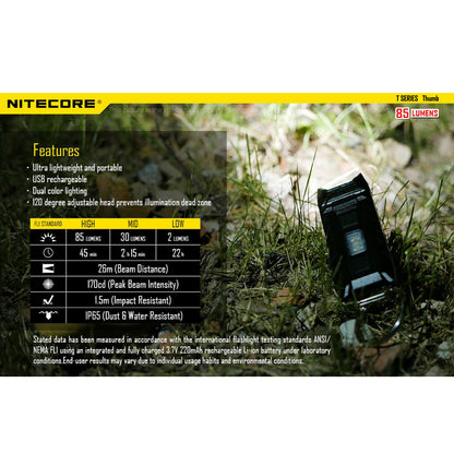 Nitecore THUMB 85 Lumen Tiltable Keychain Light