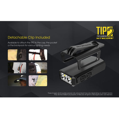 Nitecore TIP2 720 Lumen USB Rechargeable Keychain Flashlight