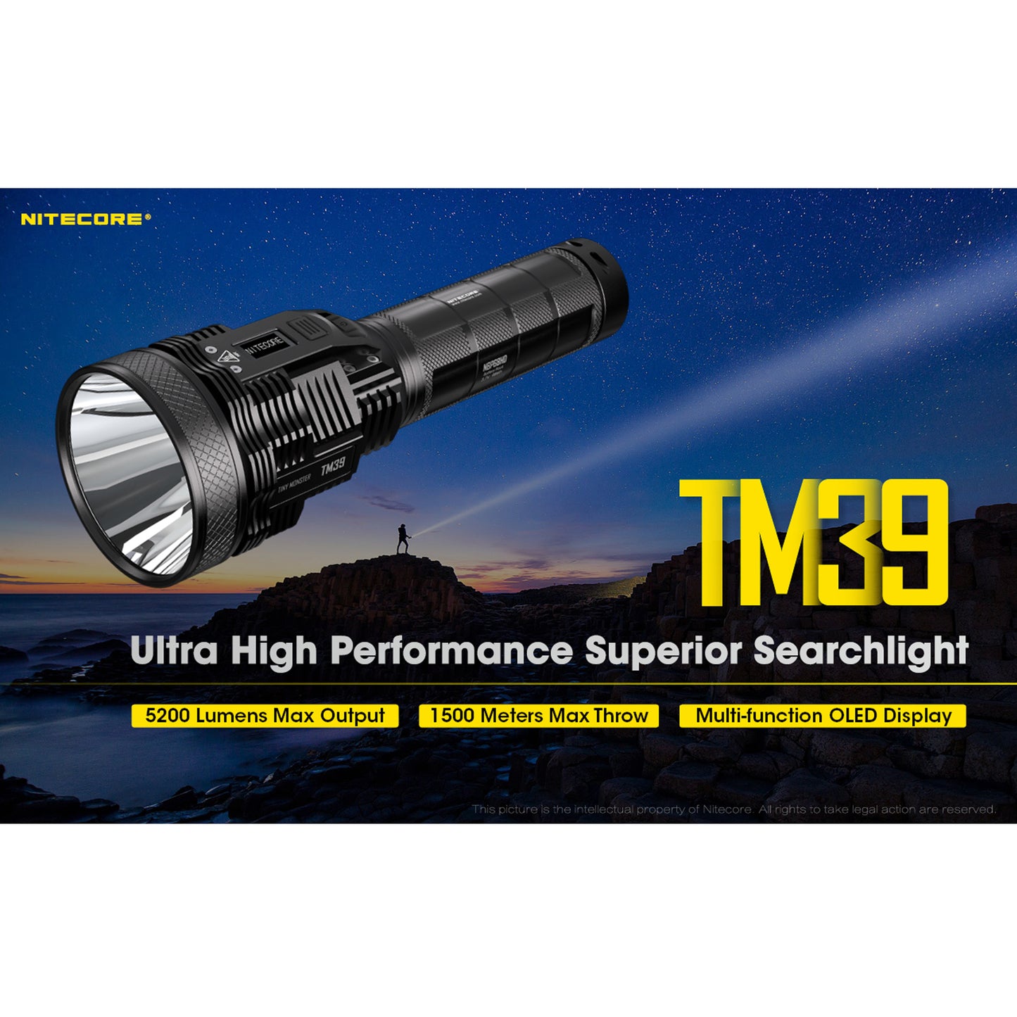 Nitecore TM39 5200 Lumen 1640 Yard Long Throw Flashlight