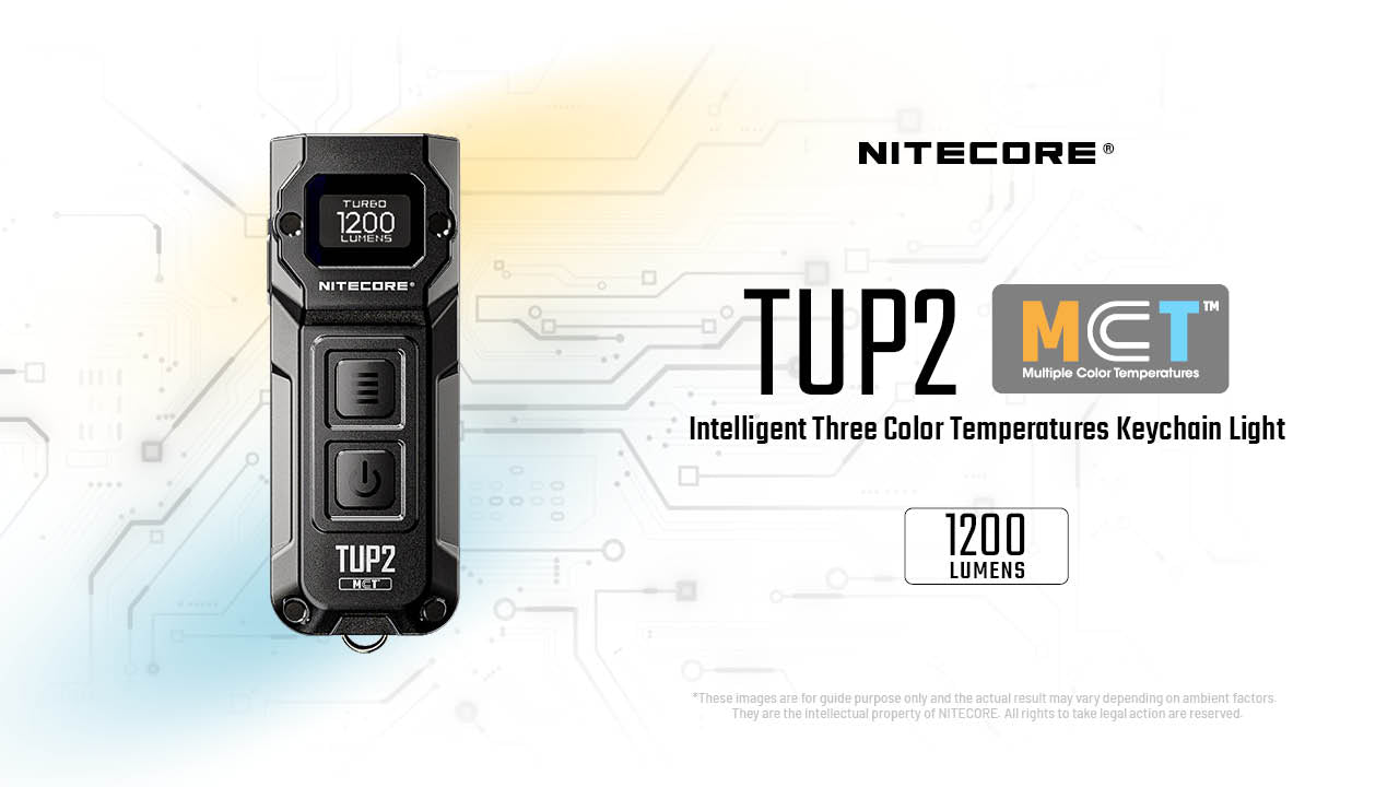 Nitecore TUP2 1200 Lumen MCT Rechargeable Keychain EDC Flashlight