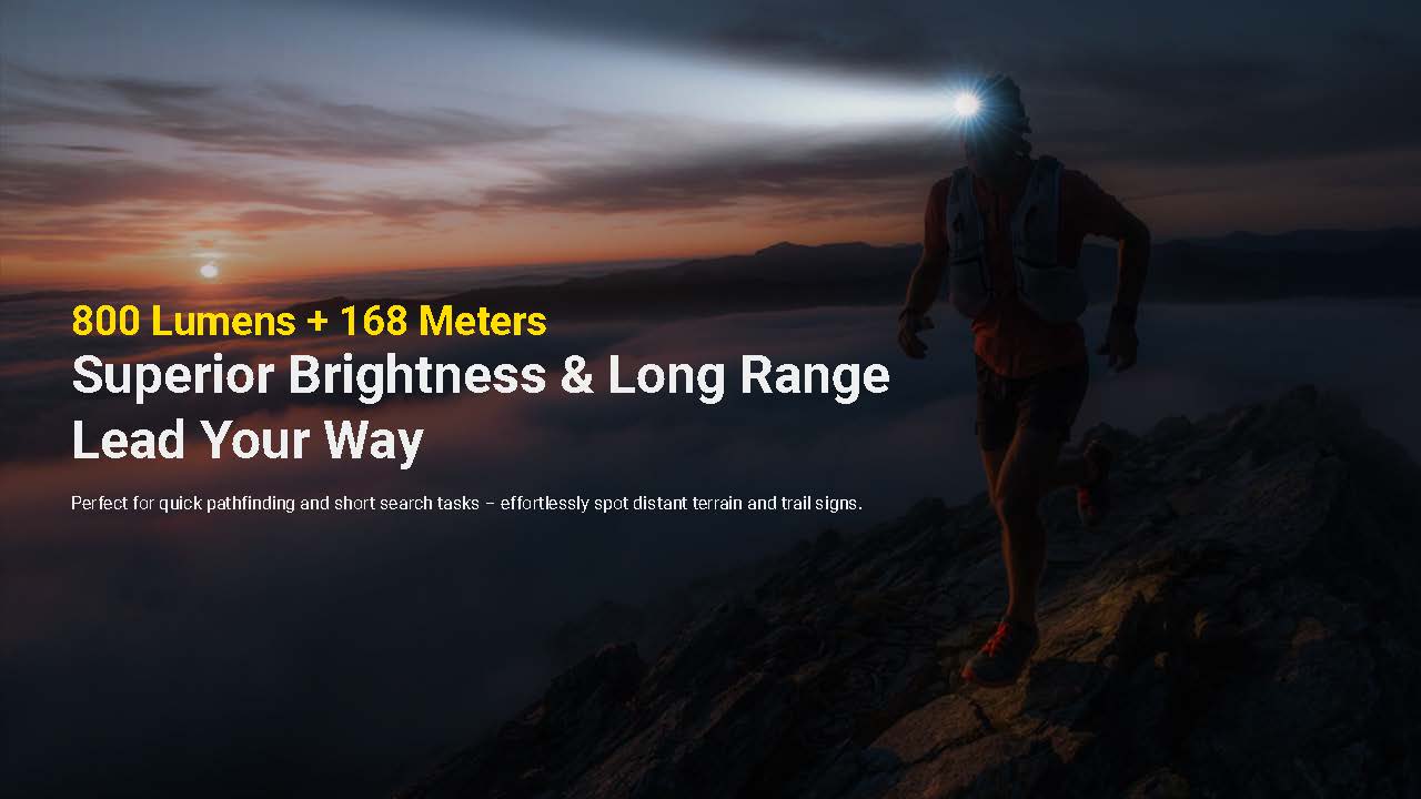 Nitecore UT27 MCT 800 lumen 3 Color Temperatures Running Headlamp