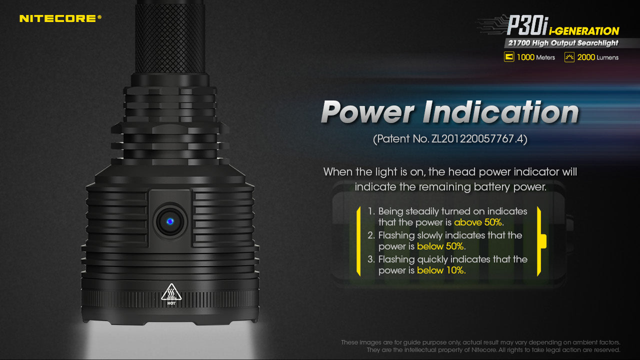 Nitecore P30i 2000 Lumen 1093 Yard Long Throw Flashlight Hunting Kit