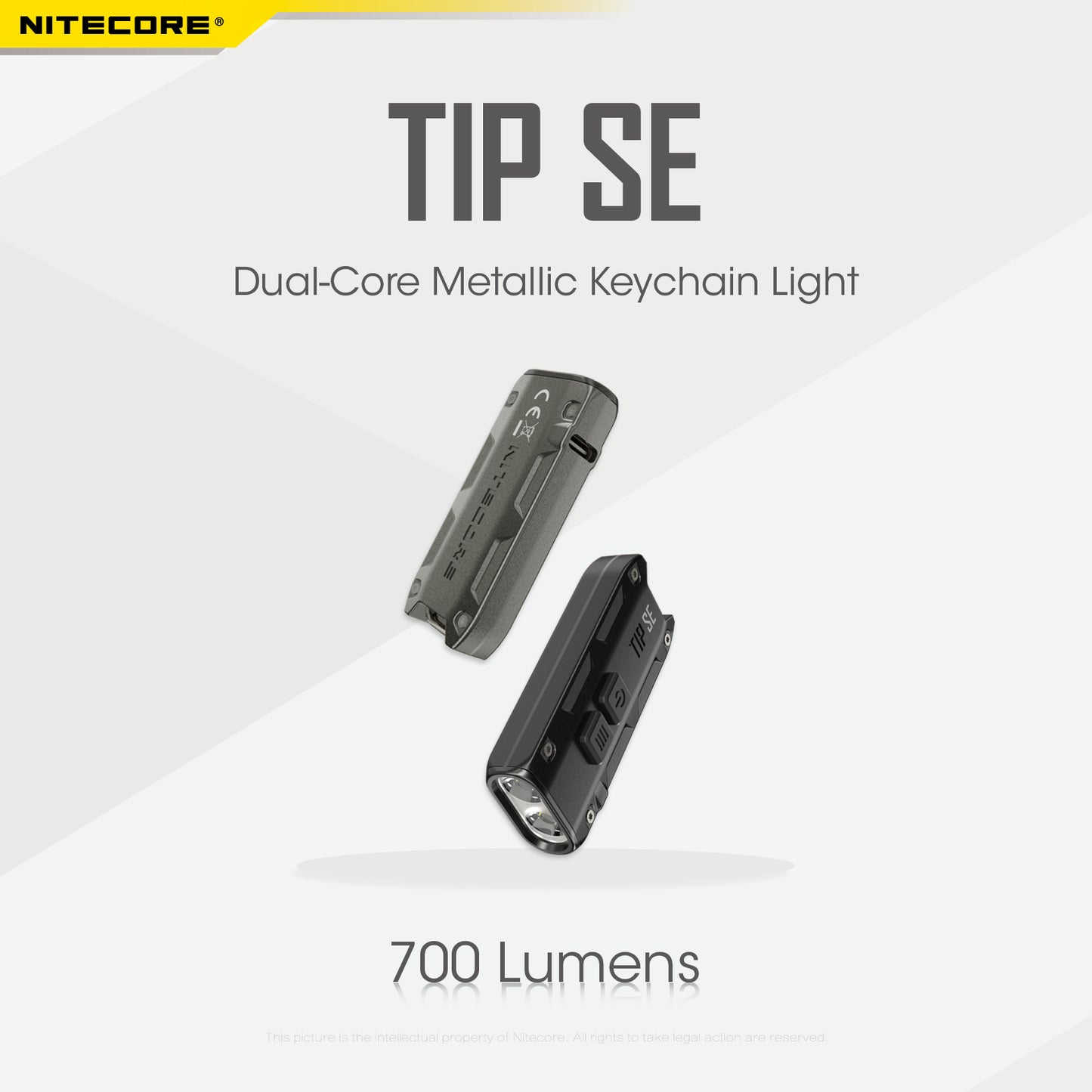 Nitecore Tip SE 700 Lumen Rechargeable Keychain EDC Flashlight, Black